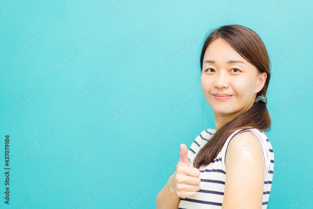 Vaccine medical.Asian korean woman getting vaccinated immunity in clinic.vaccine program, recommended inoculation, vaccination, vaccine volunteer or vaccinated patient.Coronavirus. covid19.asian girl. Vaccine medical.Asian korean woman getting vaccinated immunity in clinic.vaccine program, recommended inoculation, vaccination, vaccine volunteer or vaccinated patient.Coronavirus. covid19.asian girl.