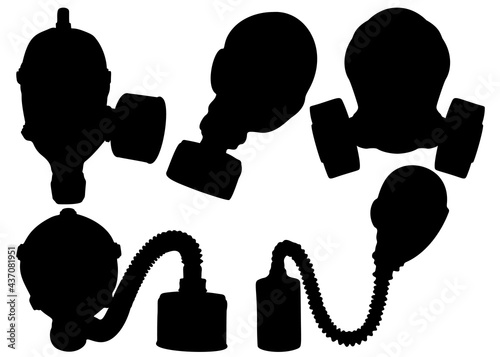 Gas masks included. Vector image. photo