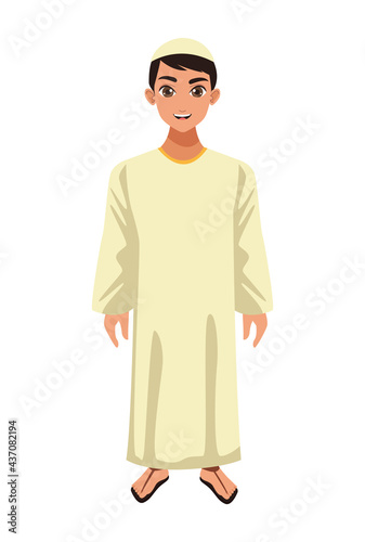 white muslim boy