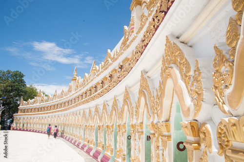 Outside the U Min Thonze Caves of the 45 Buddhas in Mandalay photo