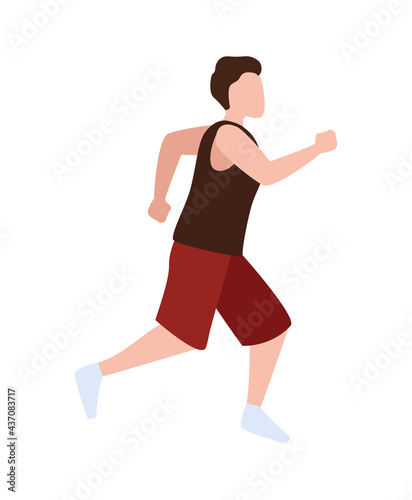 man fitness running