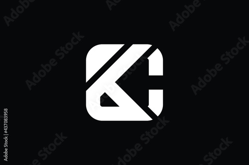 CK letter logo design on luxury background. KC monogram initials letter logo concept. CK icon design. KC elegant and Professional letter icon design on black background. C K KC CK photo