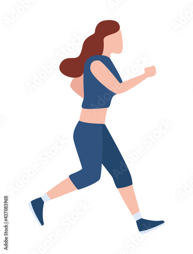 woman fitness running