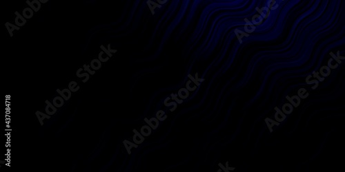 Dark BLUE vector pattern with curves.