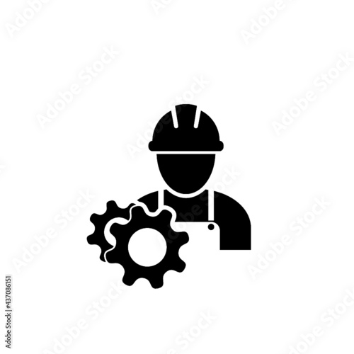 Engineer icon isolated on white background