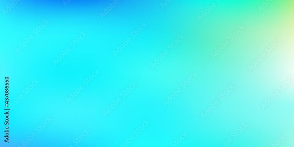 Light blue, green vector abstract blur layout.