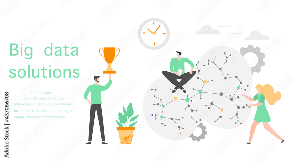 Big data solution financial increase growth People Big data solution financial increase growth People