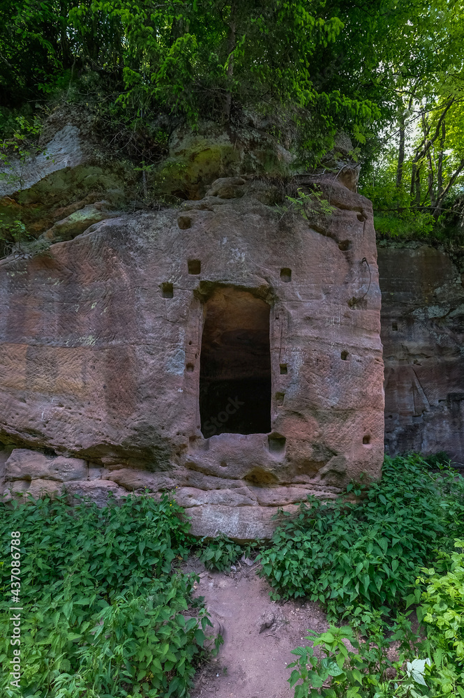 Felsen Sandstein von Menschen bearbeitet Felsen Sandstein von Menschen bearbeitet