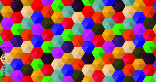 Abstract colorful background polygonal geometric art.