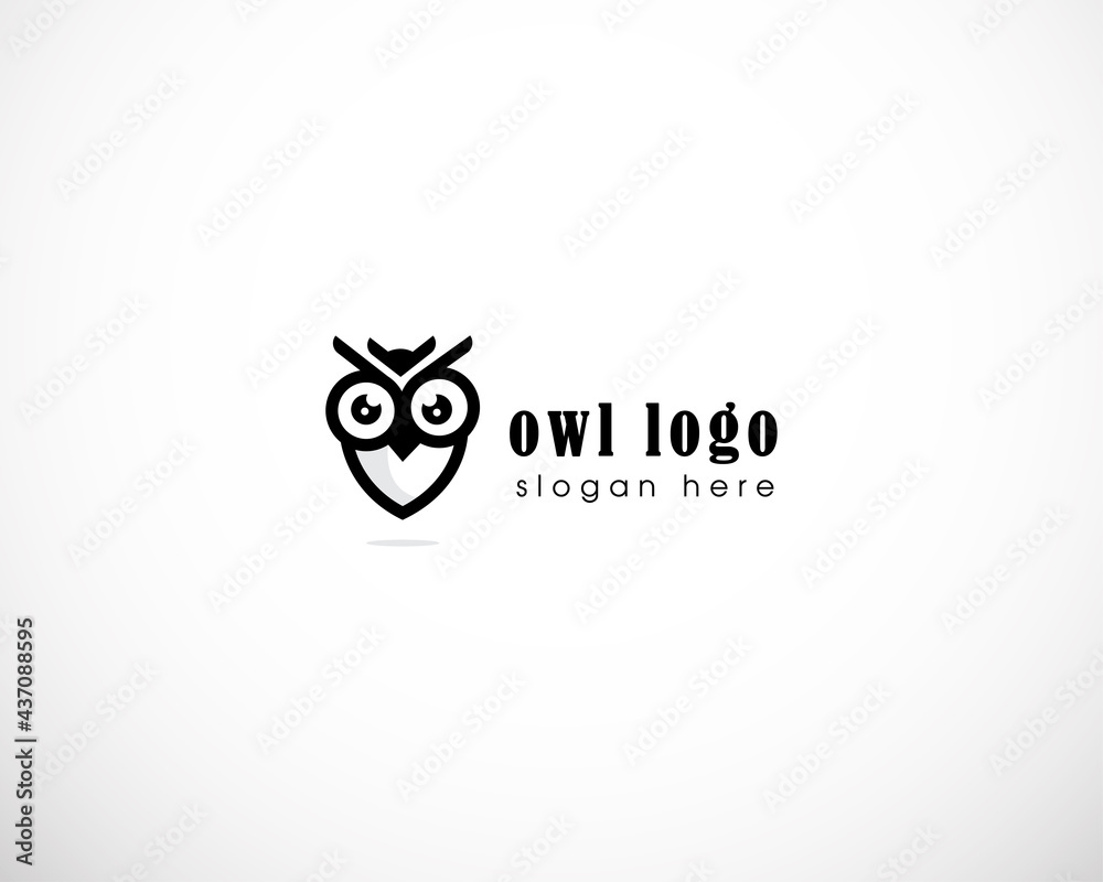 owl bird logo creative simple design icon symbol line minimalist