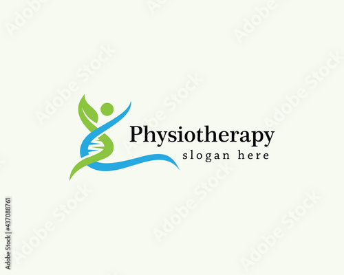 physiotherapy logo design creative nature gen health natural