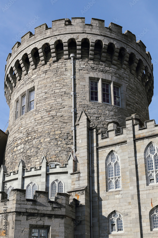 The Medieval Tower (aka Wardrobe, Gunner’s or Record Tower) of the Dublin Castle. The tower was completed in 1228.