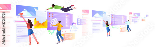 mix race developers team creating website ui web application development program software optimization