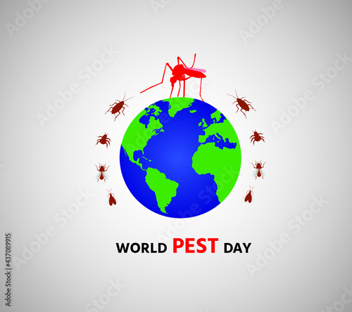 World Pest Day, Holiday concept. Template for background, banner, card, poster. vector illustration.