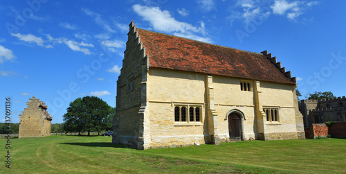 Willington Stables and Dovecot on a sunny day.