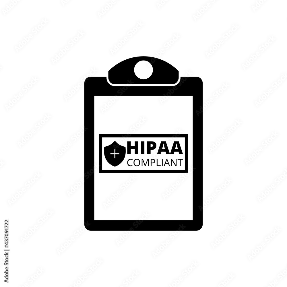 HIPAA Compliant icon isolated on white background