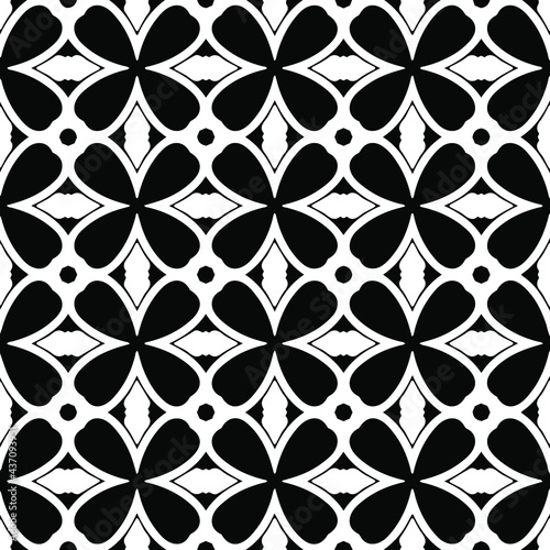 Vector monochrome seamless pattern, Abstract endless texture for fabric print, card, table cloth, furniture, banner, cover, invitation, decoration, wrapping.