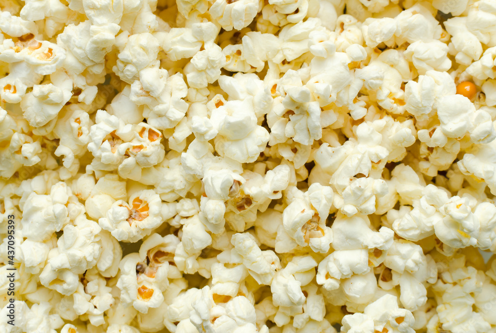 closeup fluffy yellow crisp fresh popcorn background closeup fluffy yellow crisp fresh popcorn background