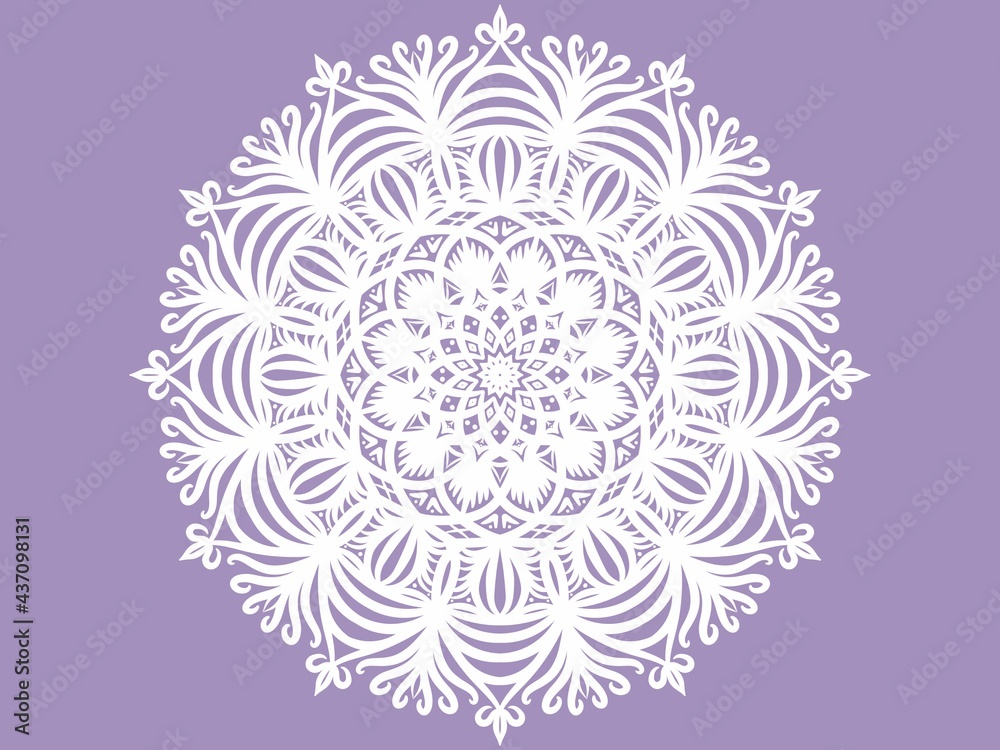 Mandala ornament creative work. Digital art illustration