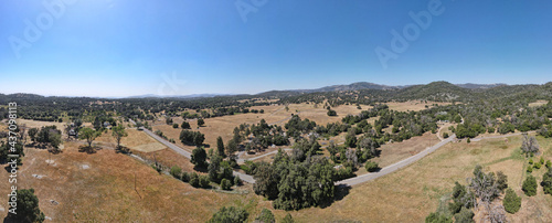 Aerial view of Julian land, historic gold mining town located in east of San Diego, Town famous for its apples and apple pie. California, USA photo