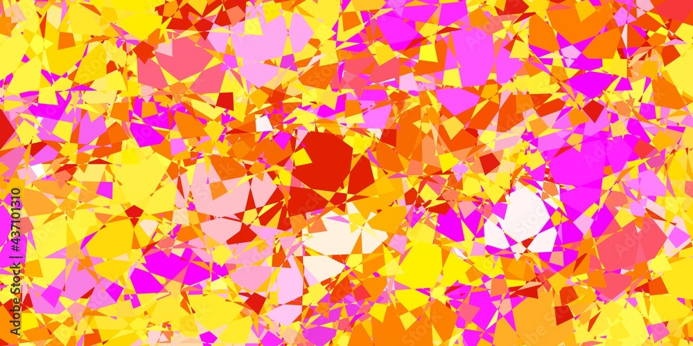 Dark Pink, Yellow vector layout with triangle forms. Dark Pink, Yellow vector layout with triangle forms.
