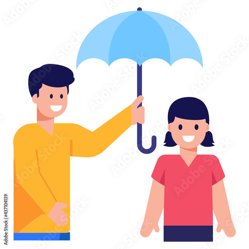 Boy Protecting Girl 


