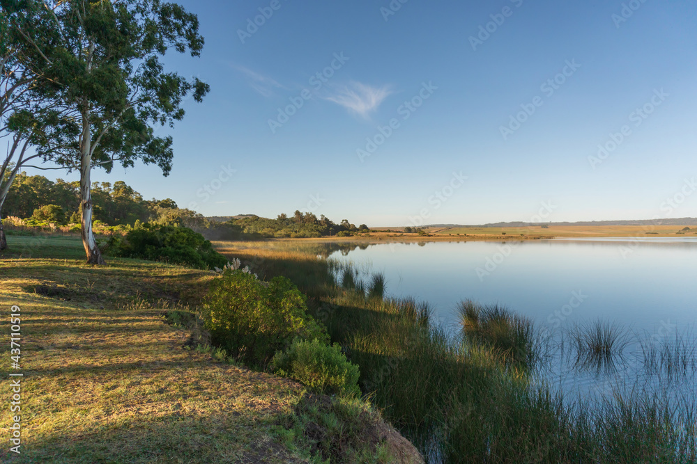 Small lagoon at the foot of the mountain ranges in the countryside of Argentina Small lagoon at the foot of the mountain ranges in the countryside of Argentina