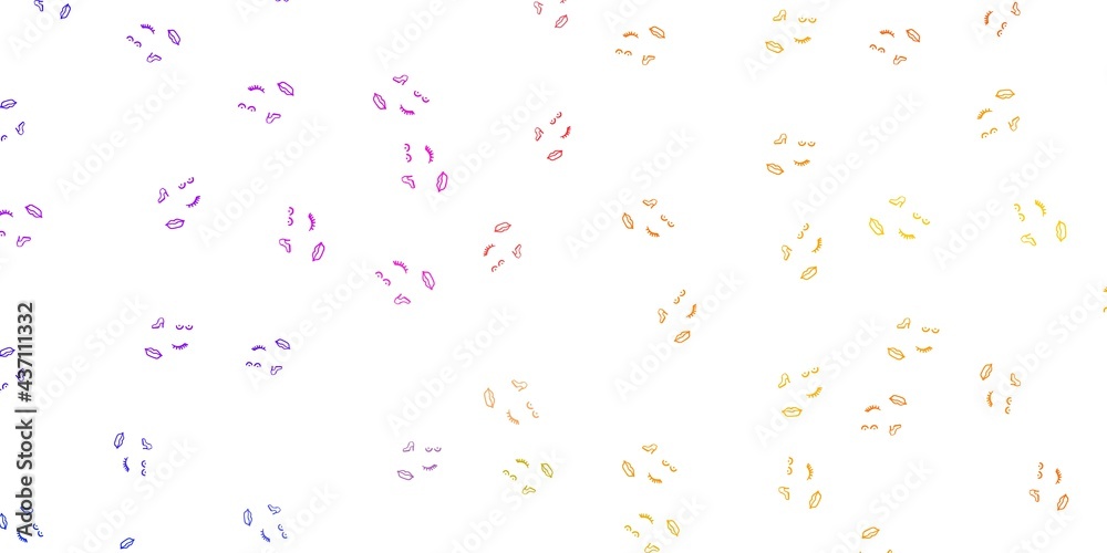 Light Blue, Yellow vector backdrop with woman's power symbols.