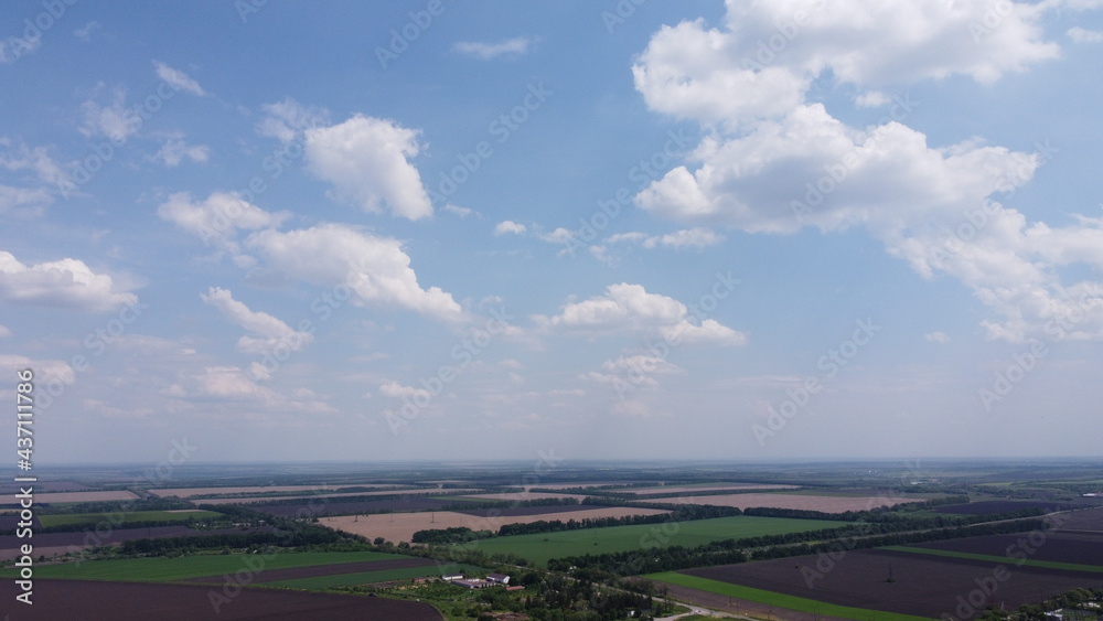 view of the horizon from a bird's eye view