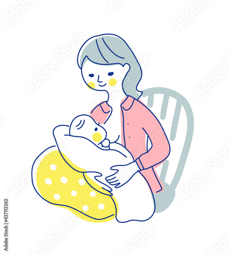 授乳中のママ