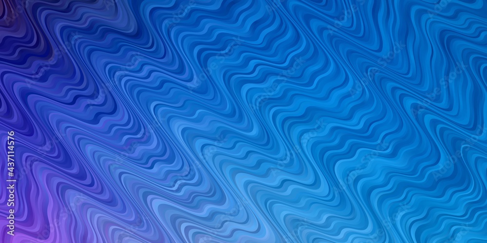 Fototapeta premium Light Pink, Blue vector layout with curves.