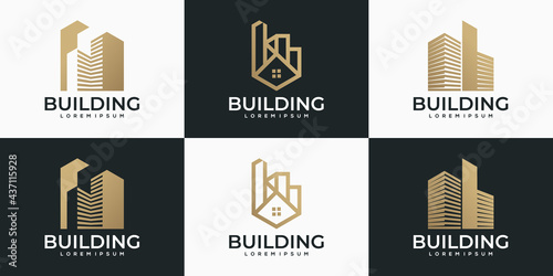  logo abstract symbol building logo collection