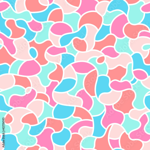 Vector seamless abstract pattern in mosaic style. Simple design for wrapping paper, stationery, wallpaper, textile.