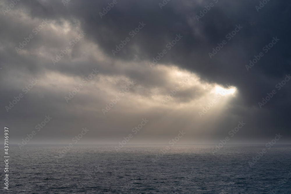 Stunning fine art landscape image of view from Hartland Quay in Devon England durinbg moody Spring sunset Stunning fine art landscape image of view from Hartland Quay in Devon England durinbg moody Spring sunset