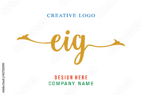 EIG  lettering logo is simple, easy to understand and authoritative photo