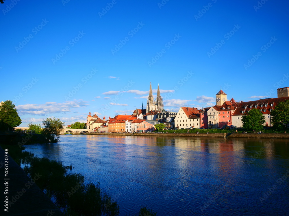Regensburg, Deutschland: Blick auf die Stadt