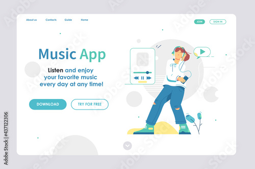 Landing page design site scheme template