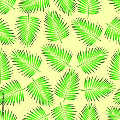 Leafe pattern on the yellow background