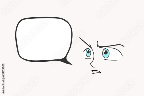 Comic face talking