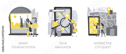 Travel experience abstract concept vector illustrations.