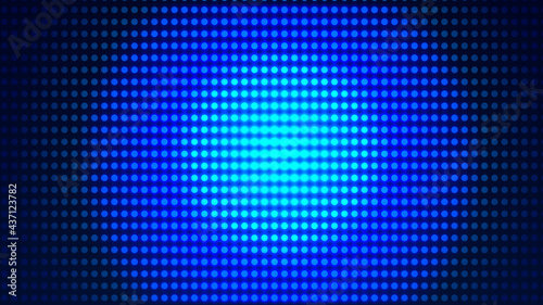 Dot white blue pattern screen led light gradient texture background. Abstract technology big data digital background. 3d rendering.