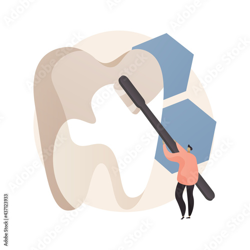Cosmetic dentistry abstract concept vector illustration.