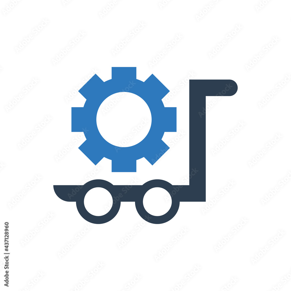 Shopping Trolley Setting Icon Shopping Trolley Setting Icon