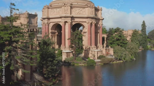 Aerial view of the Palace of Fine Arts Theater San Francisco, California USA