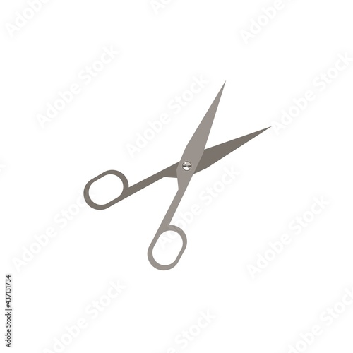 Scissors icon. Coupon cutting icon. Vector illustration isolated on white background.