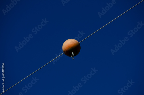 orange fiberglass sphere