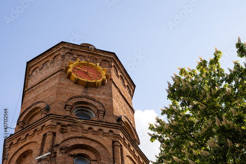 Billede på lærred Low angle shot of the old water tower, the historical center of Vinnytsia, Ukrai