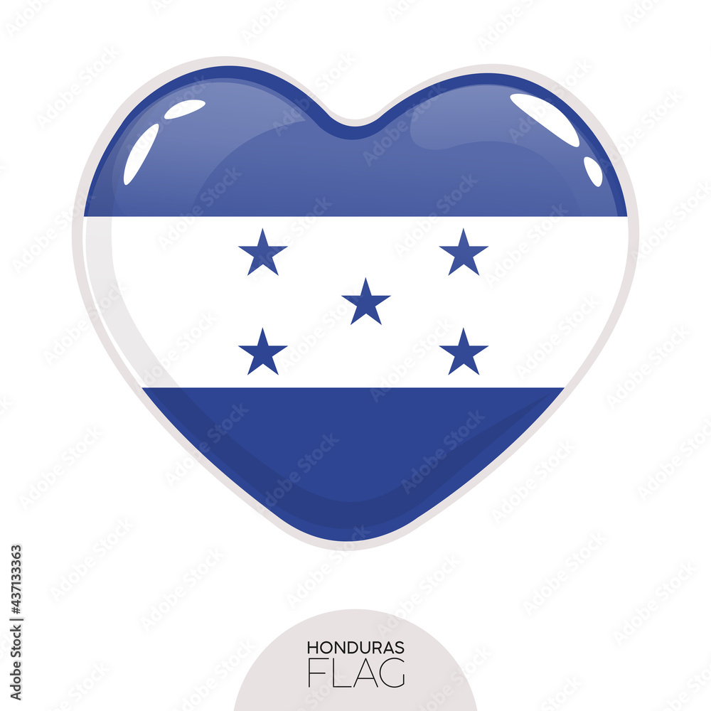 Isolated flag Honduras in heart symbol vector illustration Isolated flag Honduras in heart symbol vector illustration