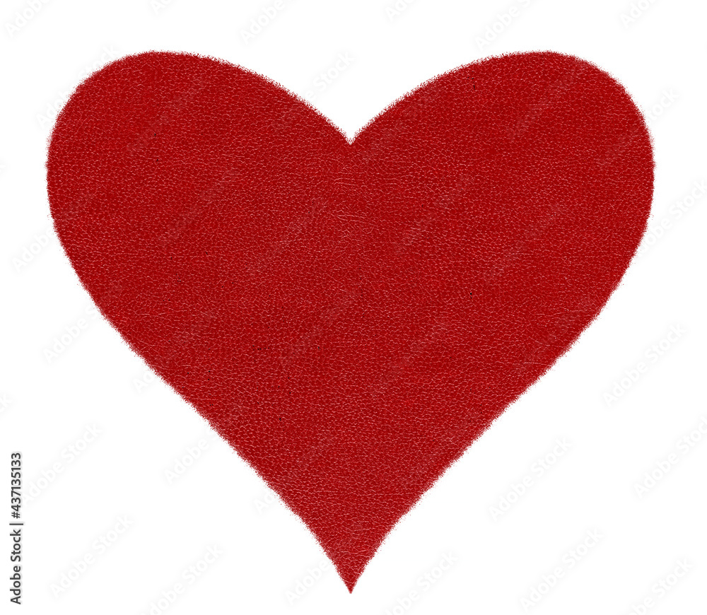 Heart with red paper texture