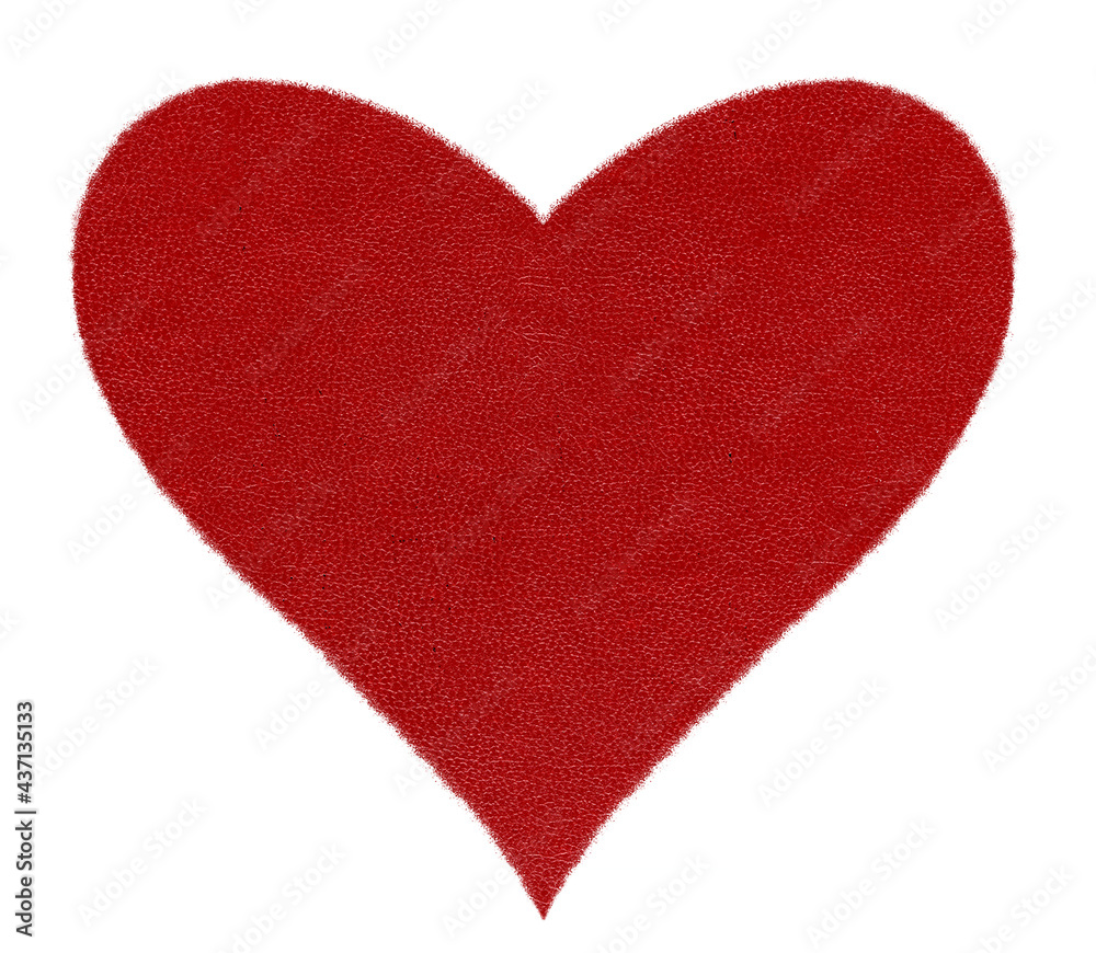 Heart with red paper texture Heart with red paper texture